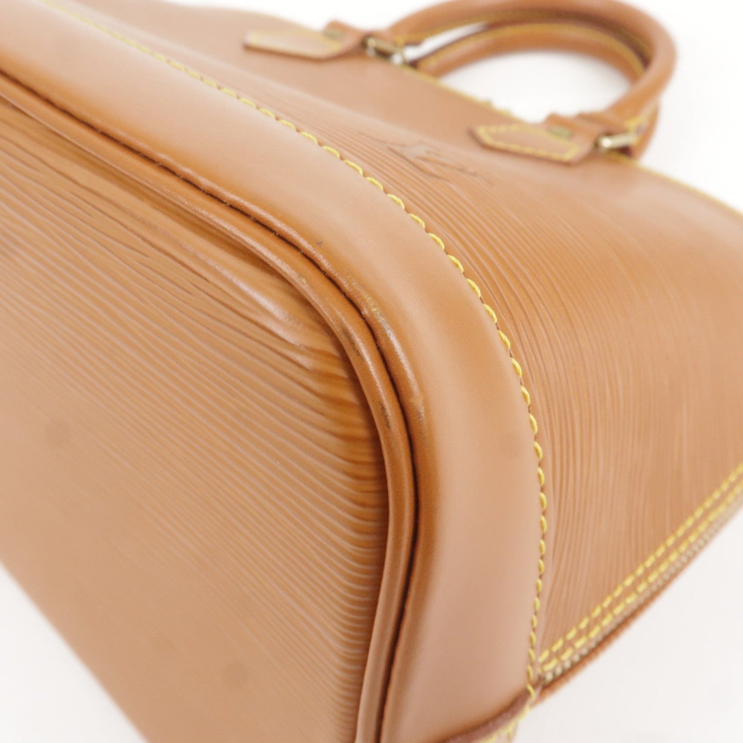 Louis Vuitton Epi Alma Hand Bag Zipang Gold M54148