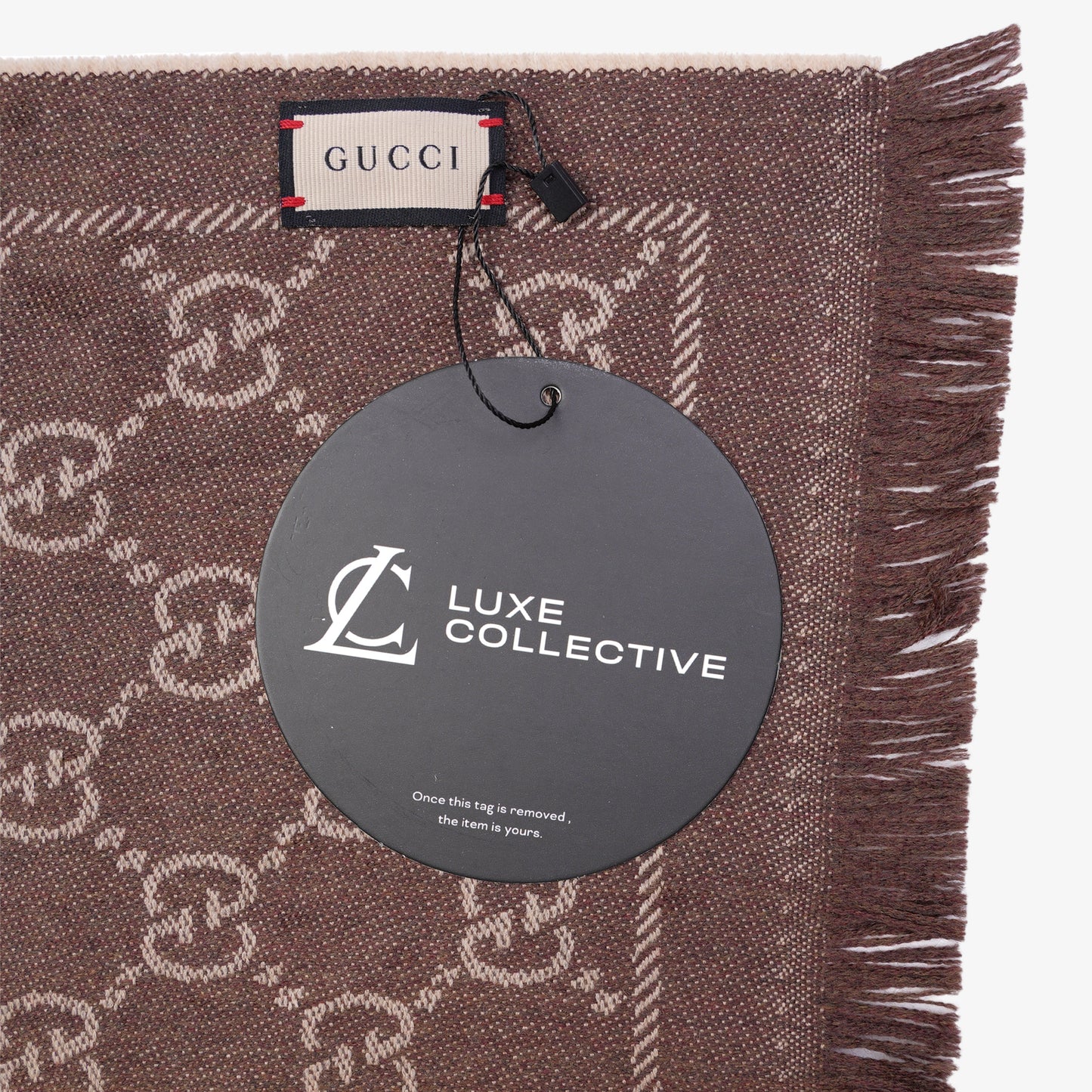 Gucci Womens GG Scarf Beige / Brown
