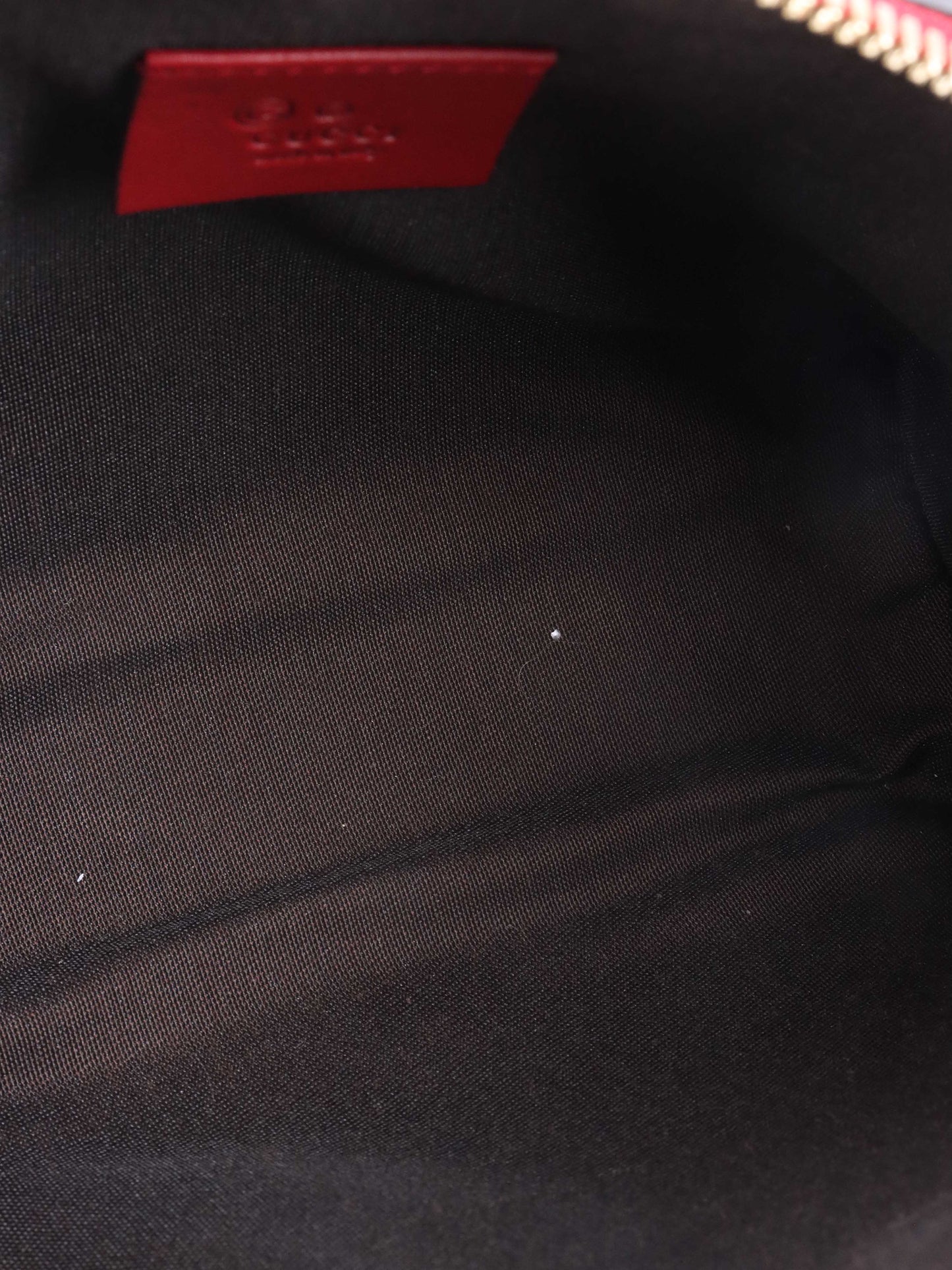 Gucci Red Cosmetic Pouch.