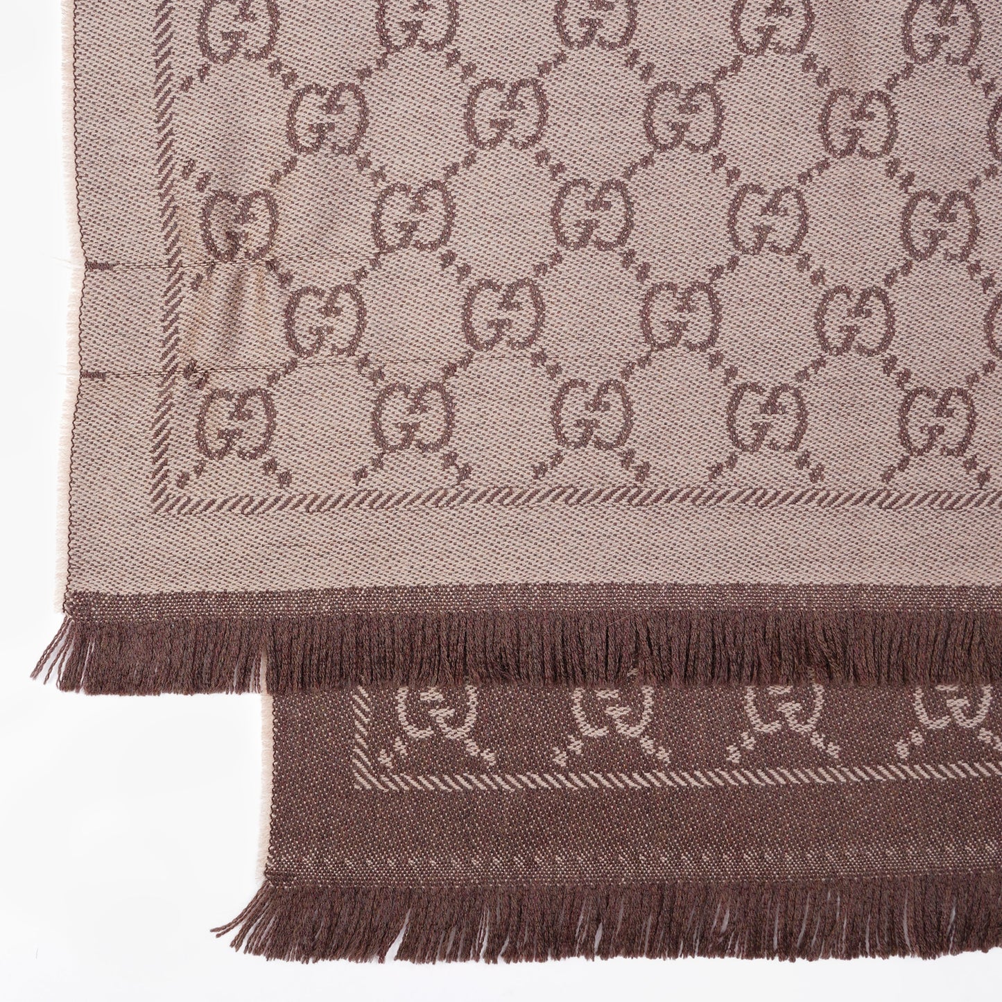 Gucci Womens GG Scarf Beige / Brown