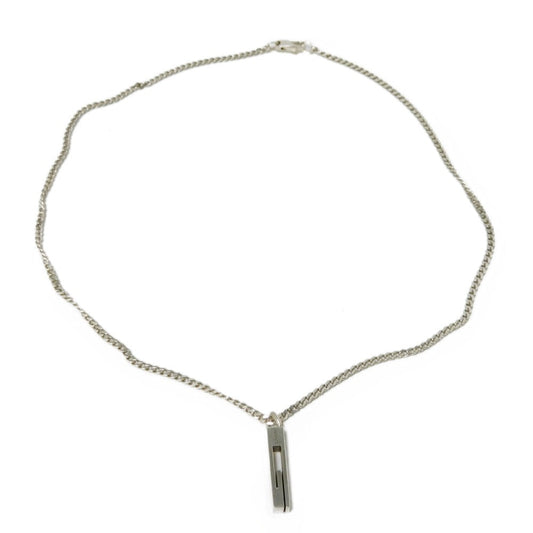 GUCCI Necklace 225055 J8400 8106 Ag925 Silver logo GG Icon Pendant
