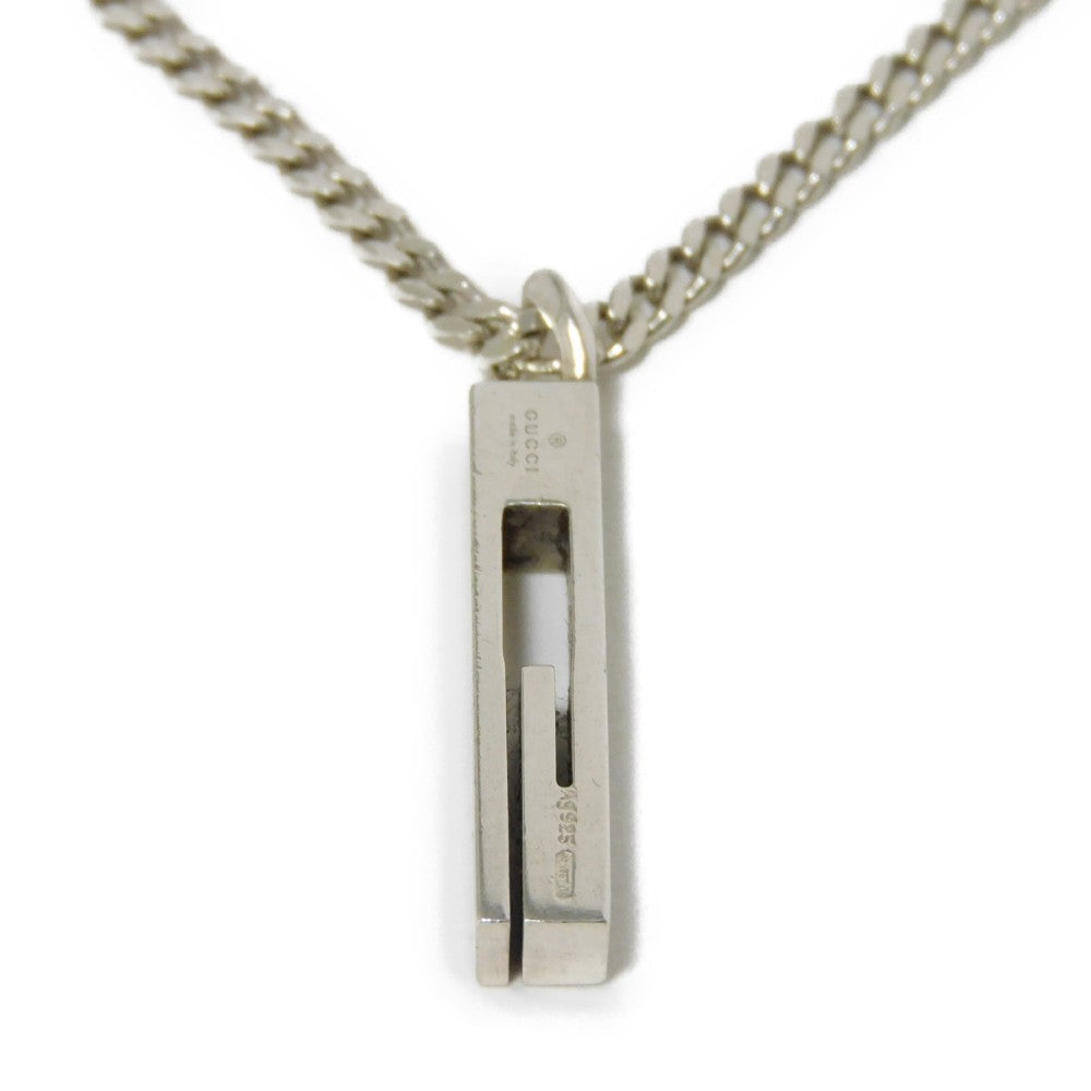 GUCCI Necklace 225055 J8400 8106 Ag925 Silver logo GG Icon Pendant