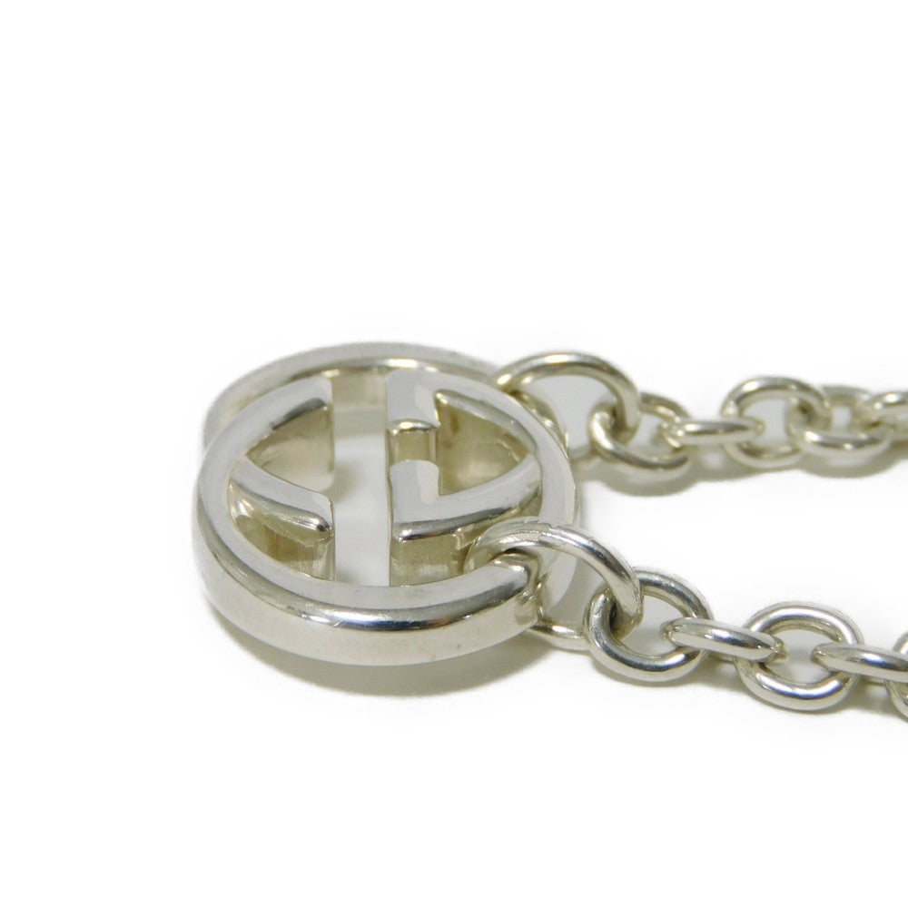 GUCCI Necklace 190489 J8400 8106 Ag925 Silver Interlocking G GG Brit Pendant