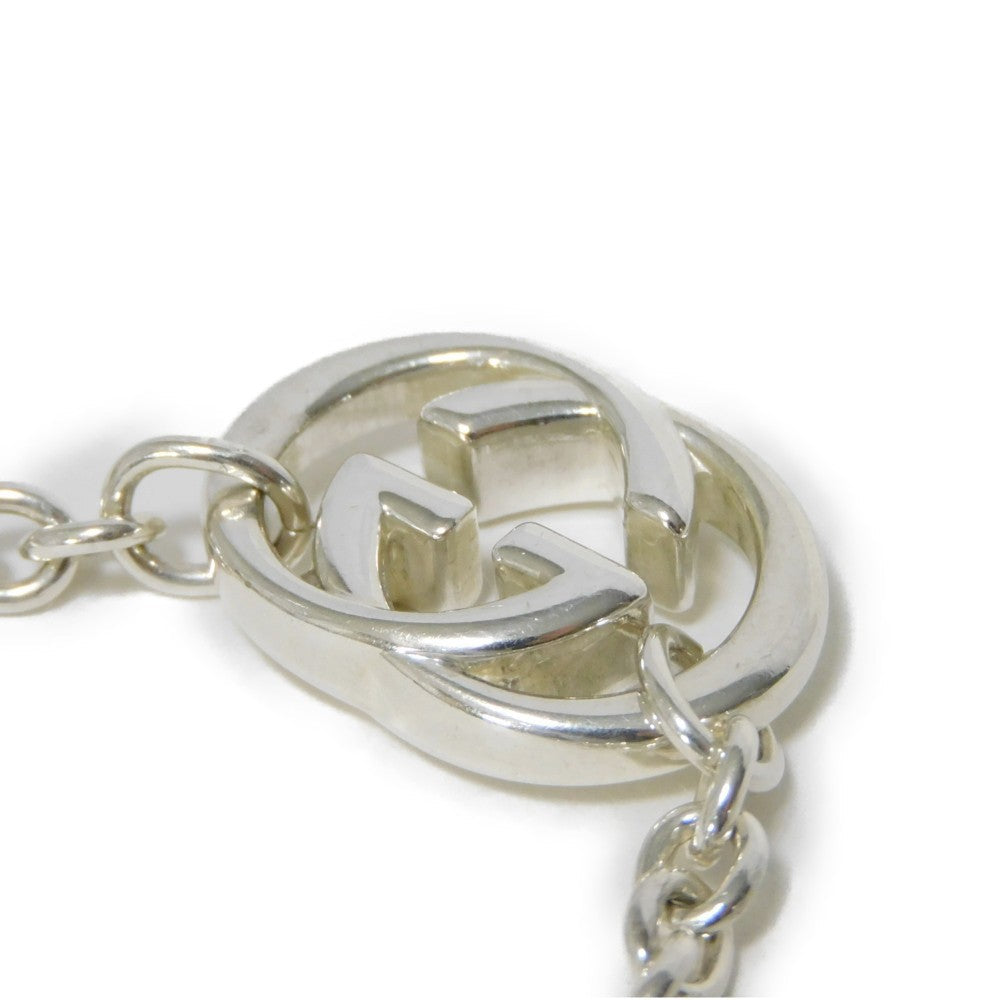 GUCCI Necklace 190489 J8400 8106 Ag925 Silver Interlocking G GG Brit Pendant