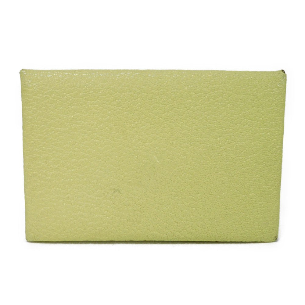 HERMES Card Case Shave Jaune Bourjon x Nata Verso Calvi