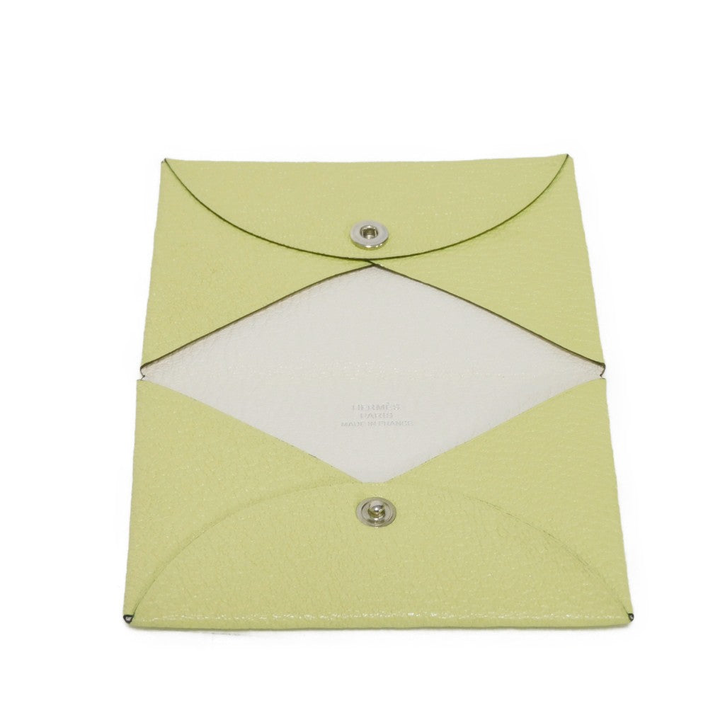 HERMES Card Case Shave Jaune Bourjon x Nata Verso Calvi