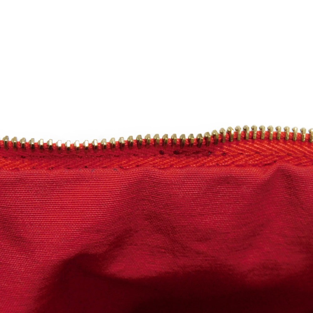 HERMES Handbag cotton Red H logo BOLID POUCH 25 MM