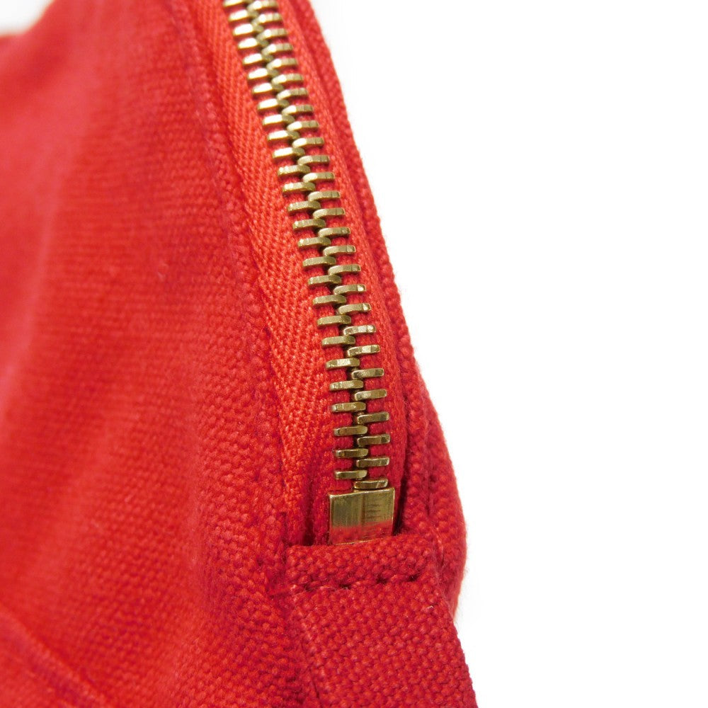 HERMES Handbag cotton Red H logo BOLID POUCH 25 MM