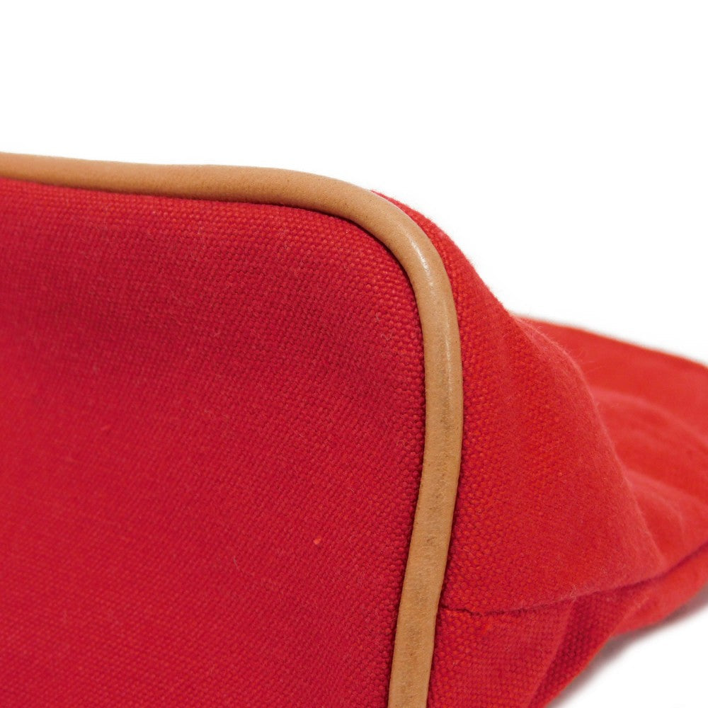 HERMES Handbag cotton Red H logo BOLID POUCH 25 MM