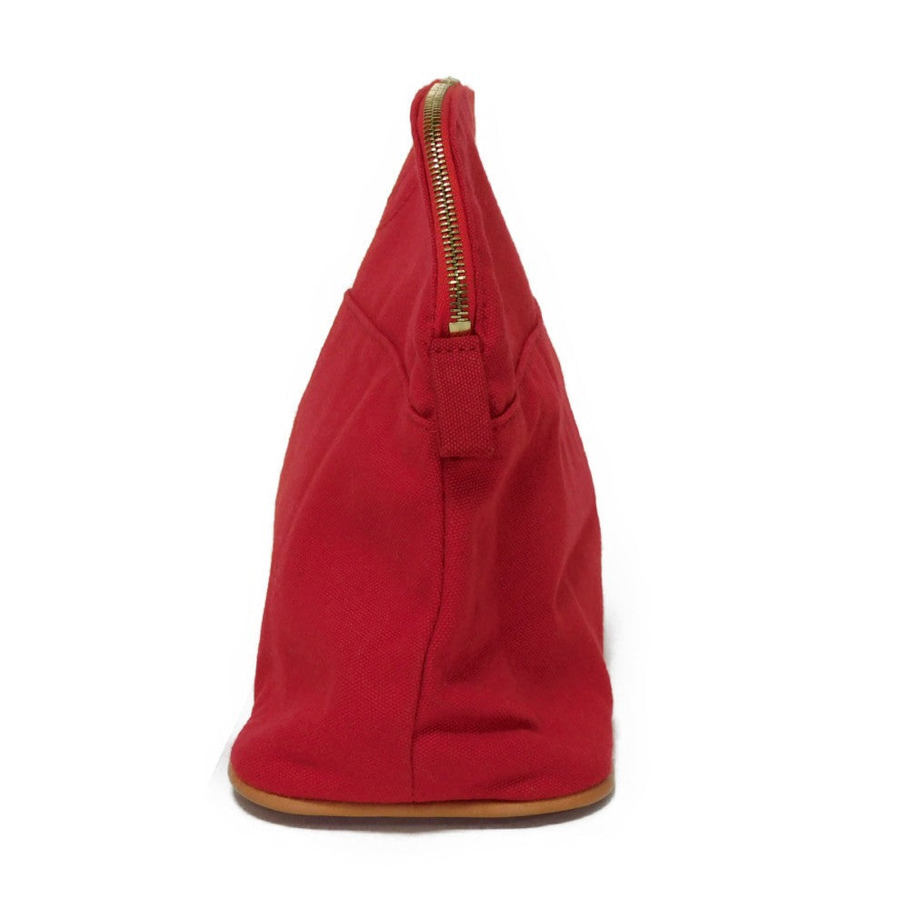 HERMES Handbag cotton Red H logo BOLID POUCH 25 MM