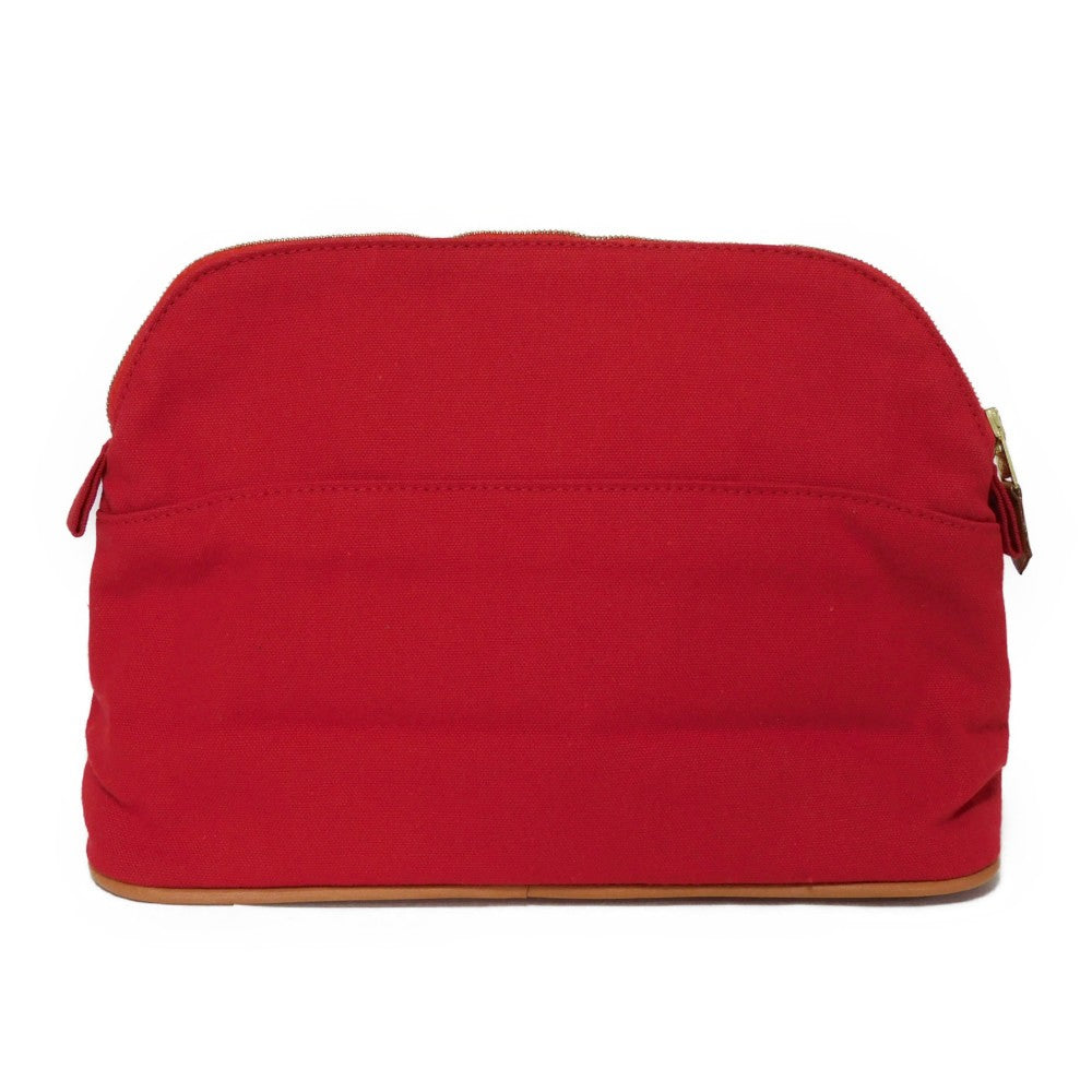 HERMES Handbag cotton Red H logo BOLID POUCH 25 MM