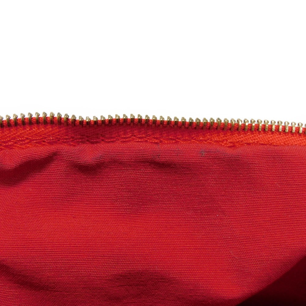 HERMES Handbag cotton Red H logo BOLID POUCH 25 MM