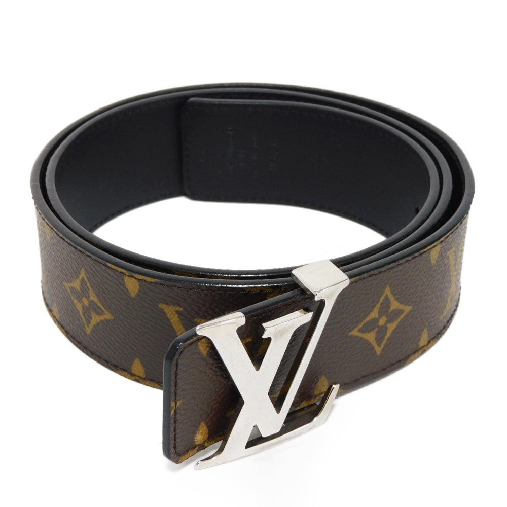 LOUIS VUITTON belt M9821V Monogram canvas x cowhide leather Noir Monogram Santur LV Initial 40MM 85/34