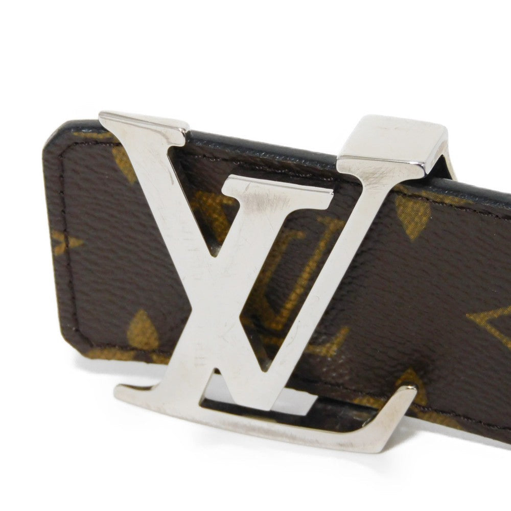 LOUIS VUITTON belt M9821V Monogram canvas x cowhide leather Noir Monogram Santur LV Initial 40MM 85/34