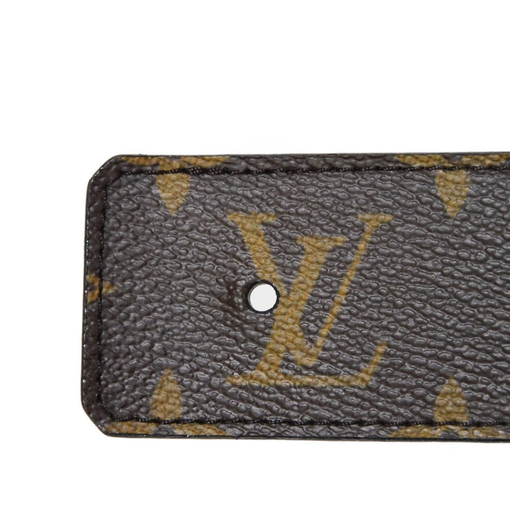 LOUIS VUITTON belt M9821V Monogram canvas x cowhide leather Noir Monogram Santur LV Initial 40MM 85/34