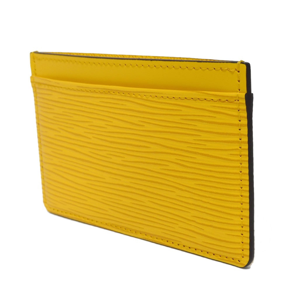 LOUIS VUITTON Card Case M81065 Epi Leather x grain leather sunflower Epi Porto cult Simple
