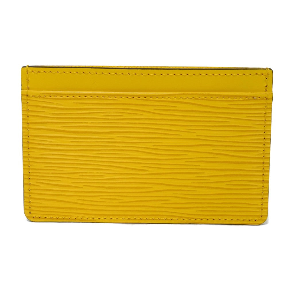 LOUIS VUITTON Card Case M81065 Epi Leather x grain leather sunflower Epi Porto cult Simple