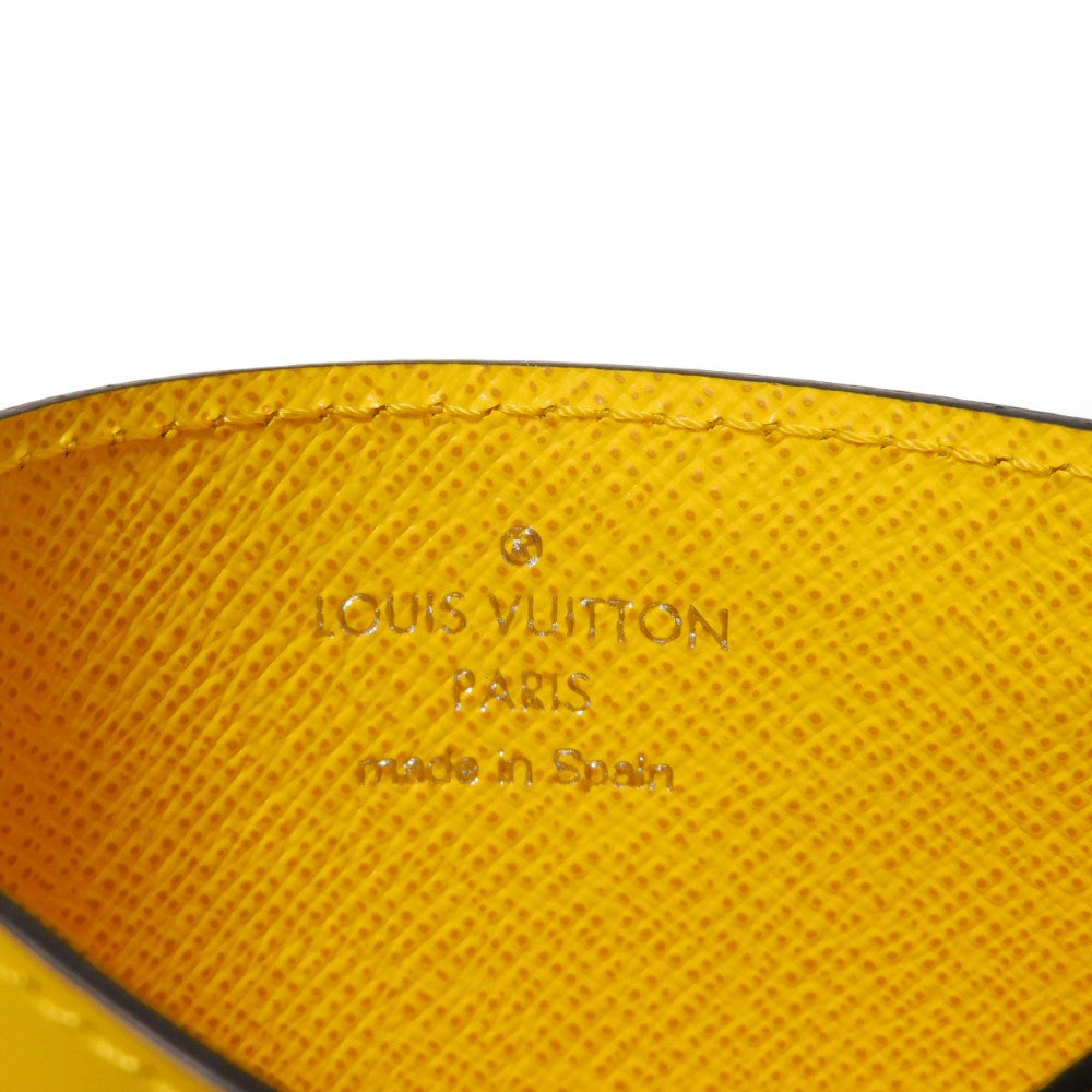 LOUIS VUITTON Card Case M81065 Epi Leather x grain leather sunflower Epi Porto cult Simple