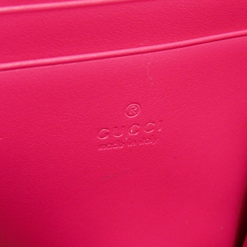 GUCCI Shoulder Bag 524967 Smooth Calfskin Leather pink SEGA Sega logo GUCCY Print Chain Wallet Bag