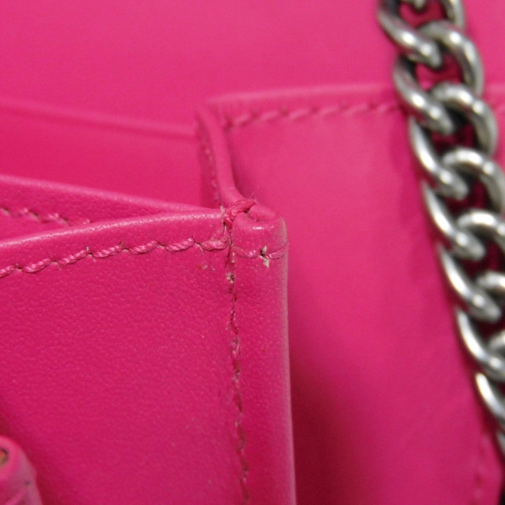 GUCCI Shoulder Bag 524967 Smooth Calfskin Leather pink SEGA Sega logo GUCCY Print Chain Wallet Bag