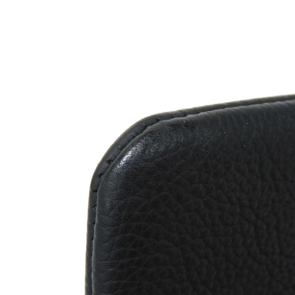 LOUIS VUITTON Coin case M81031 Grain leather (embossed) Noir LV Aerogram Card Key case Key holder Pochette Cle