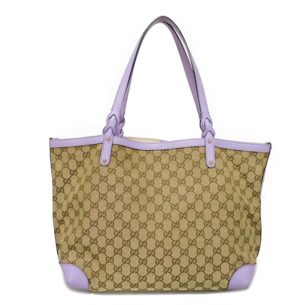 GUCCI Tote Bag 247209 GG canvas x calf leather Pastel purple GG canvas Craft Tote