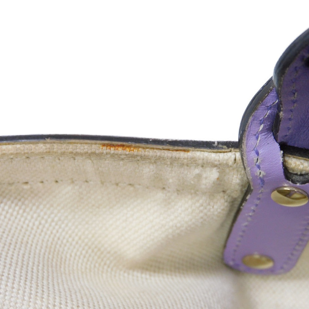 GUCCI Tote Bag 247209 GG canvas x calf leather Pastel purple GG canvas Craft Tote