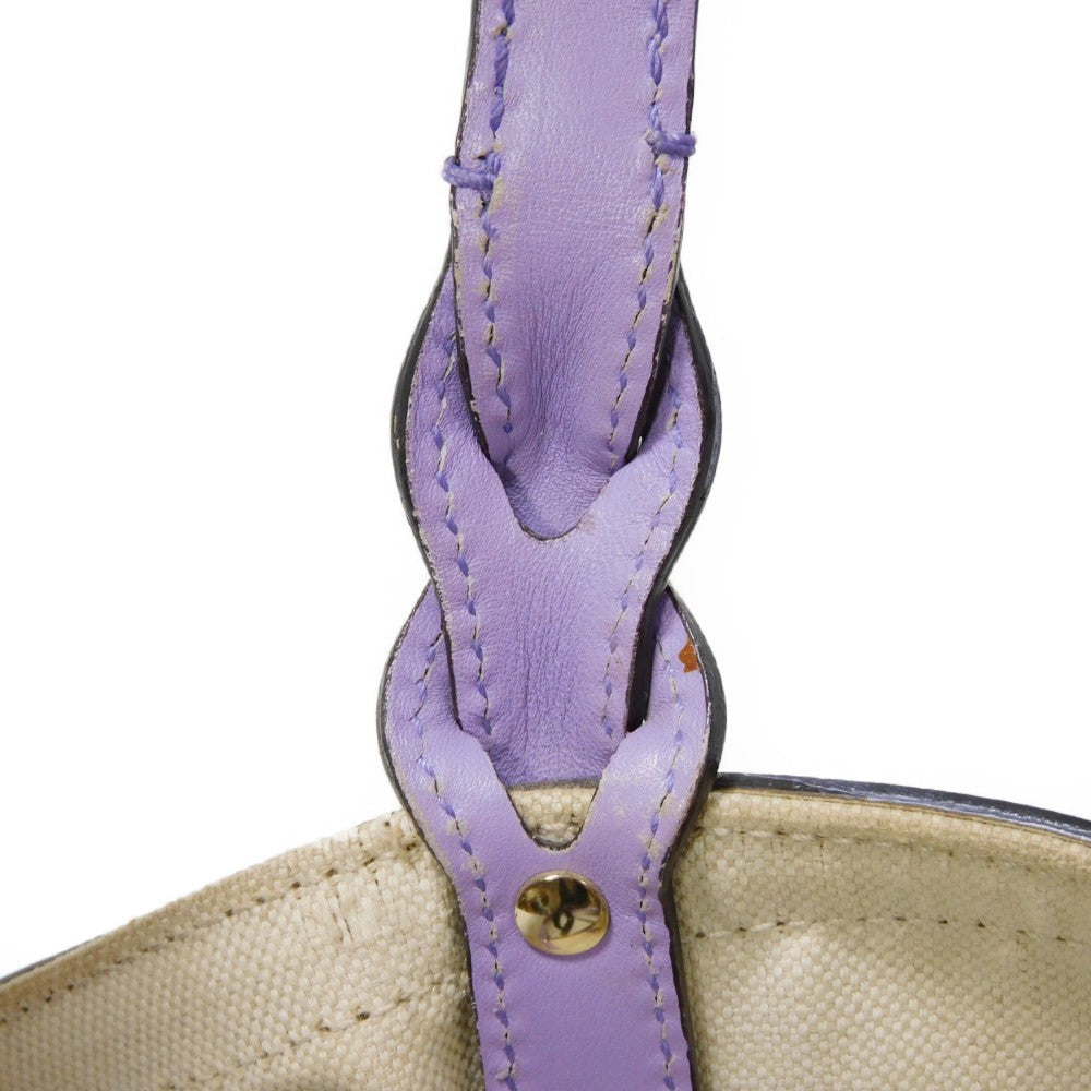 GUCCI Tote Bag 247209 GG canvas x calf leather Pastel purple GG canvas Craft Tote