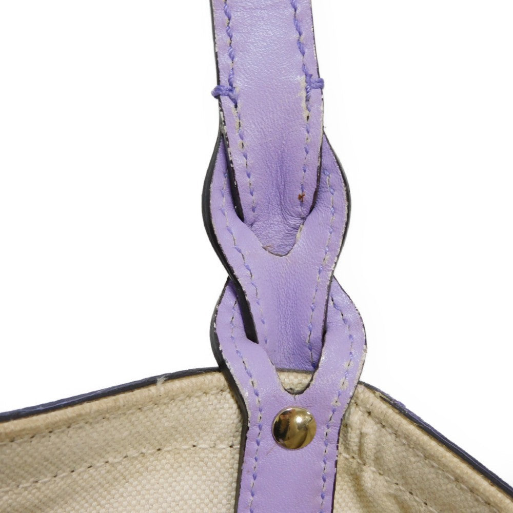 GUCCI Tote Bag 247209 GG canvas x calf leather Pastel purple GG canvas Craft Tote