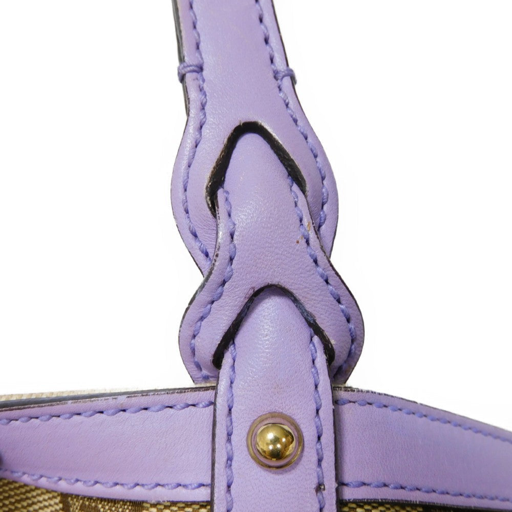 GUCCI Tote Bag 247209 GG canvas x calf leather Pastel purple GG canvas Craft Tote