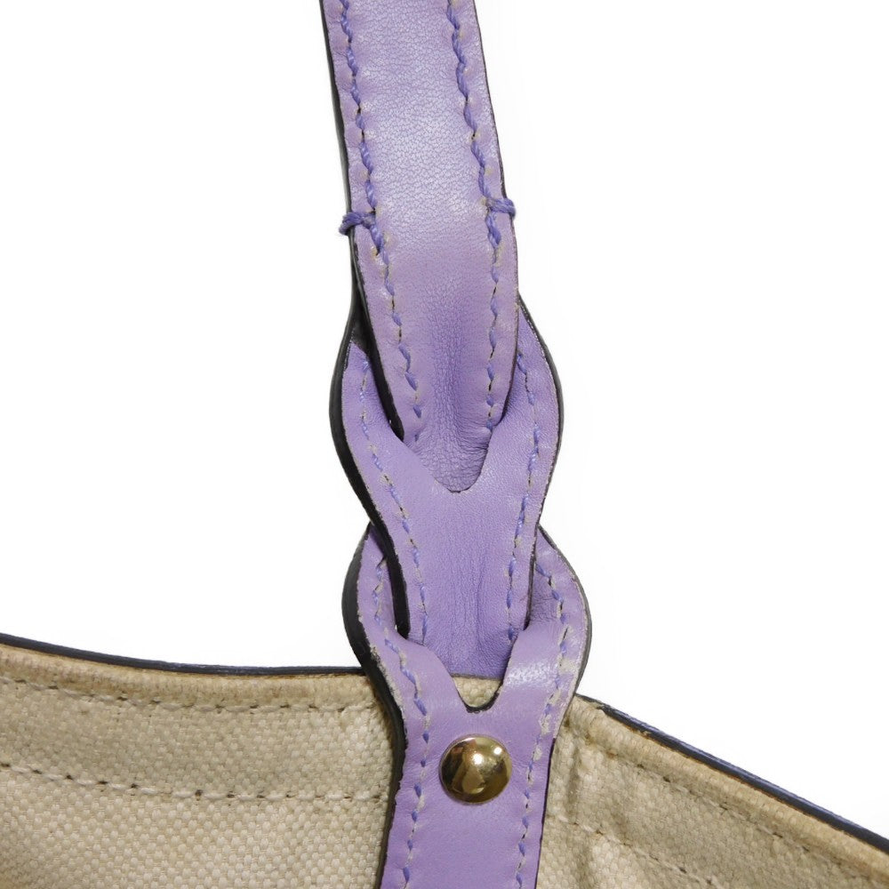 GUCCI Tote Bag 247209 GG canvas x calf leather Pastel purple GG canvas Craft Tote