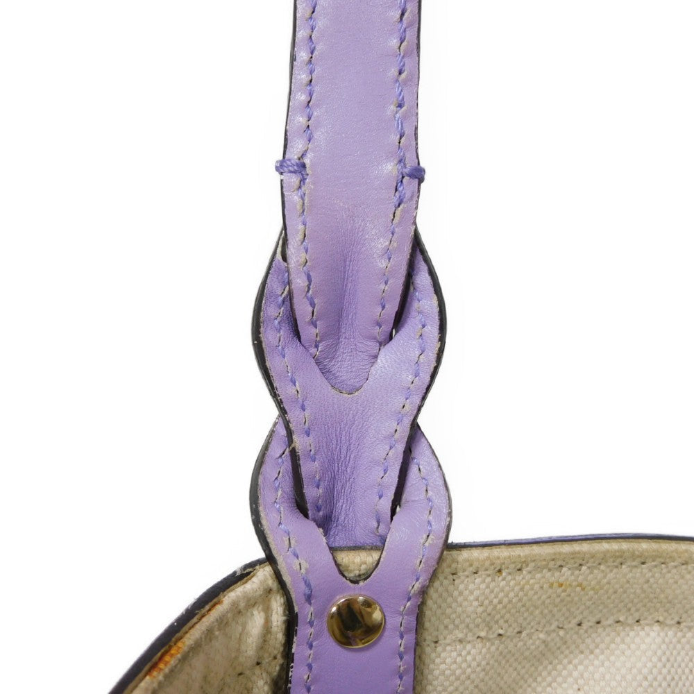 GUCCI Tote Bag 247209 GG canvas x calf leather Pastel purple GG canvas Craft Tote