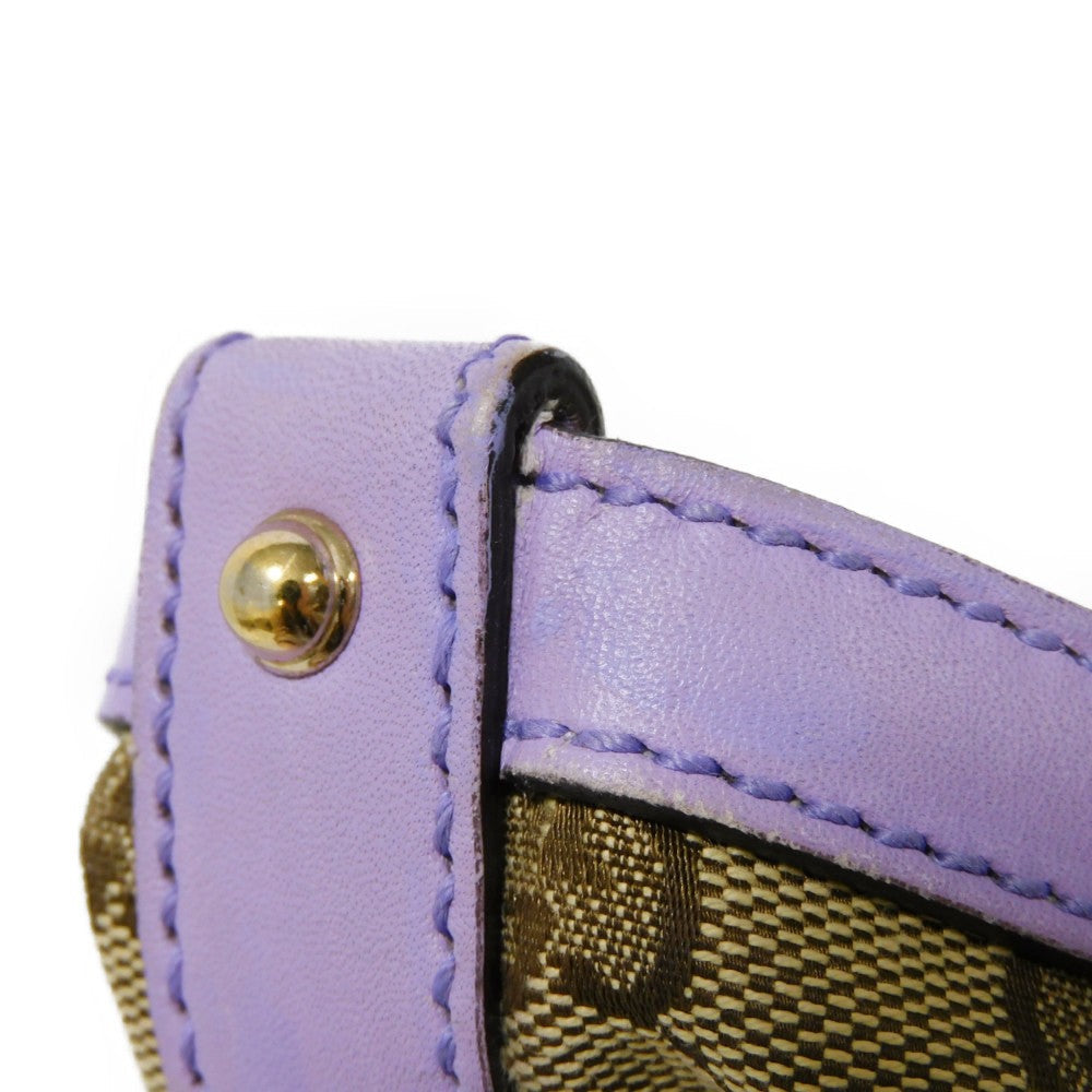 GUCCI Tote Bag 247209 GG canvas x calf leather Pastel purple GG canvas Craft Tote