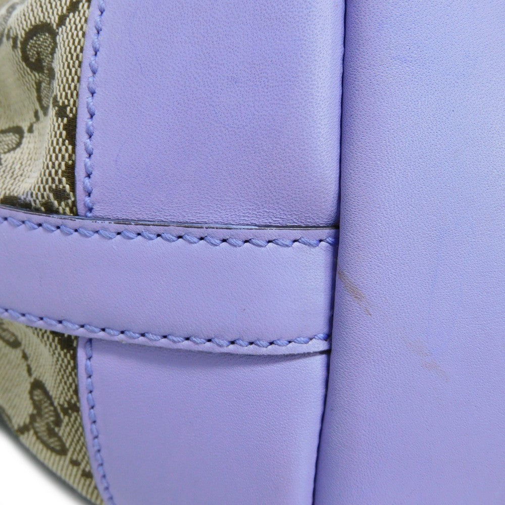GUCCI Tote Bag 247209 GG canvas x calf leather Pastel purple GG canvas Craft Tote
