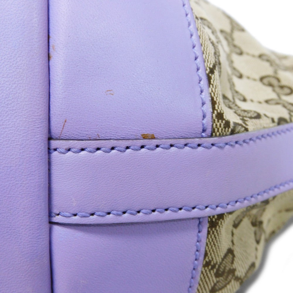 GUCCI Tote Bag 247209 GG canvas x calf leather Pastel purple GG canvas Craft Tote
