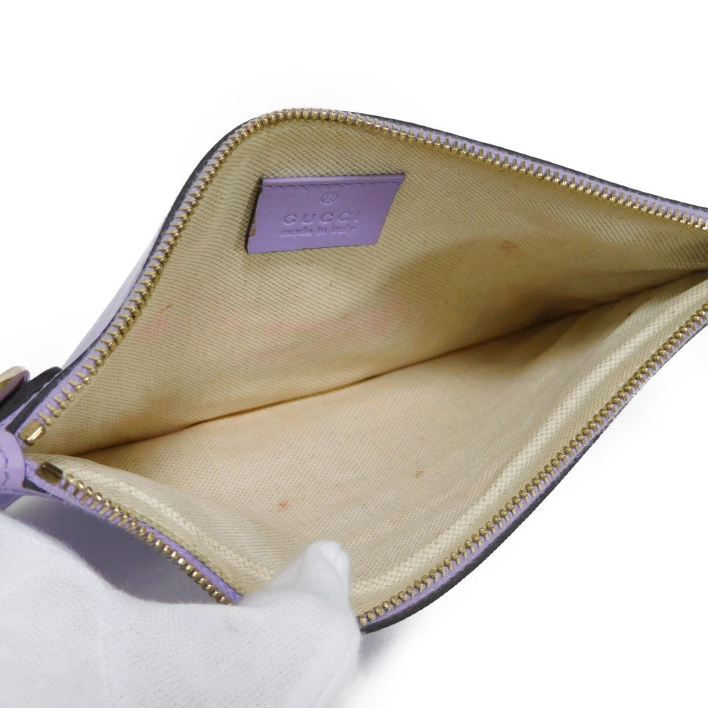 GUCCI Tote Bag 247209 GG canvas x calf leather Pastel purple GG canvas Craft Tote