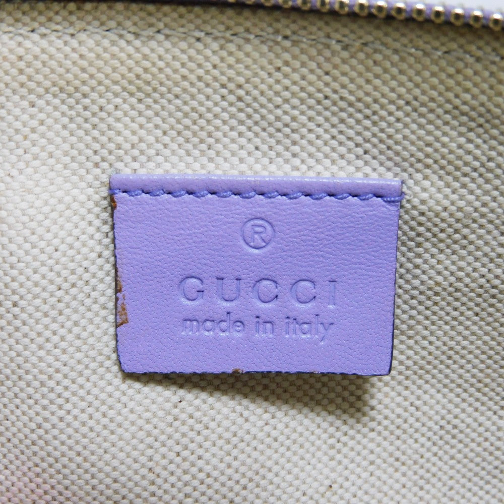 GUCCI Tote Bag 247209 GG canvas x calf leather Pastel purple GG canvas Craft Tote