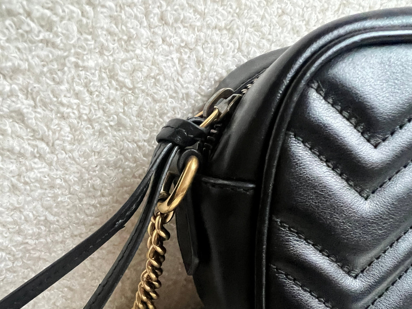 Gucci GG Black Marmont Mini Shoulder Bag (RRP £1,360)