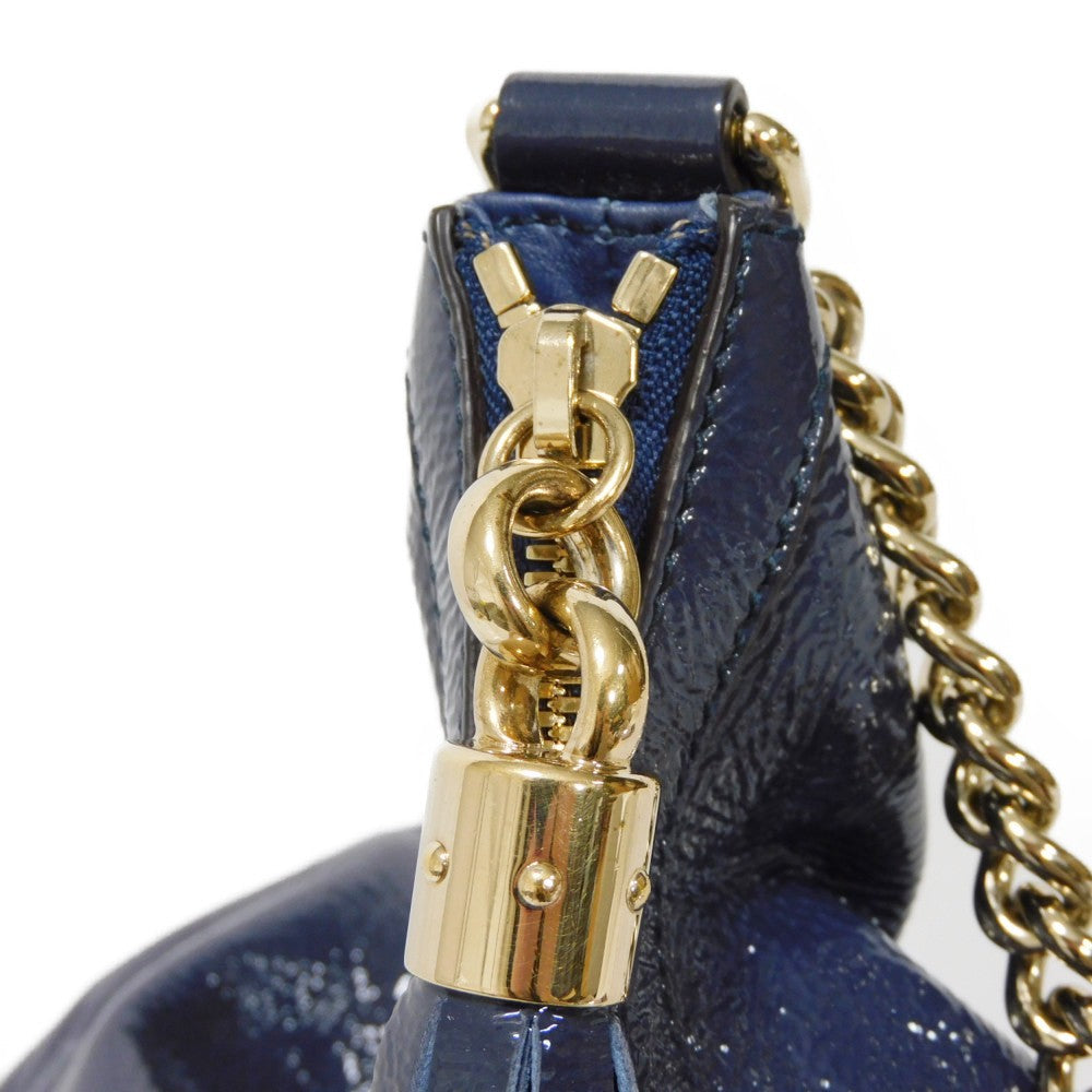 GUCCI Shoulder Bag 326706 Patent leather Navy Interlocking G Soho Chain Bag