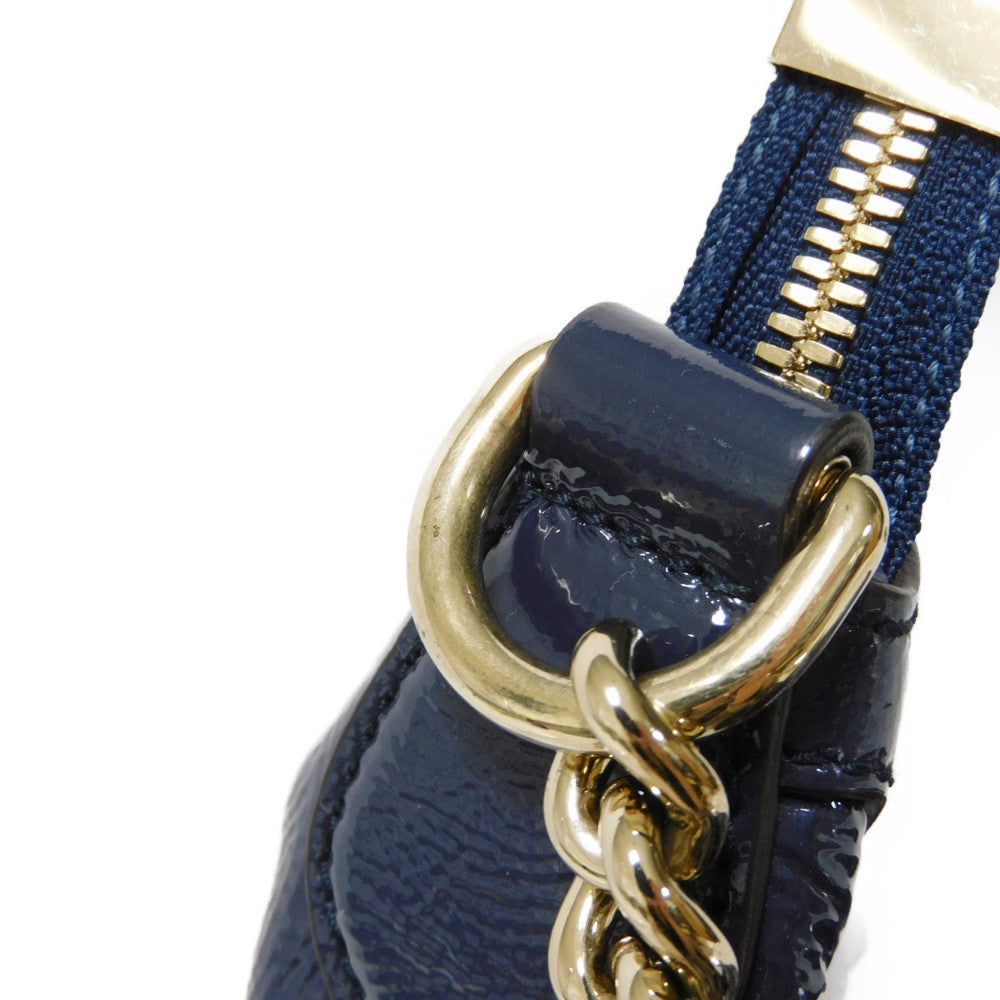 GUCCI Shoulder Bag 326706 Patent leather Navy Interlocking G Soho Chain Bag