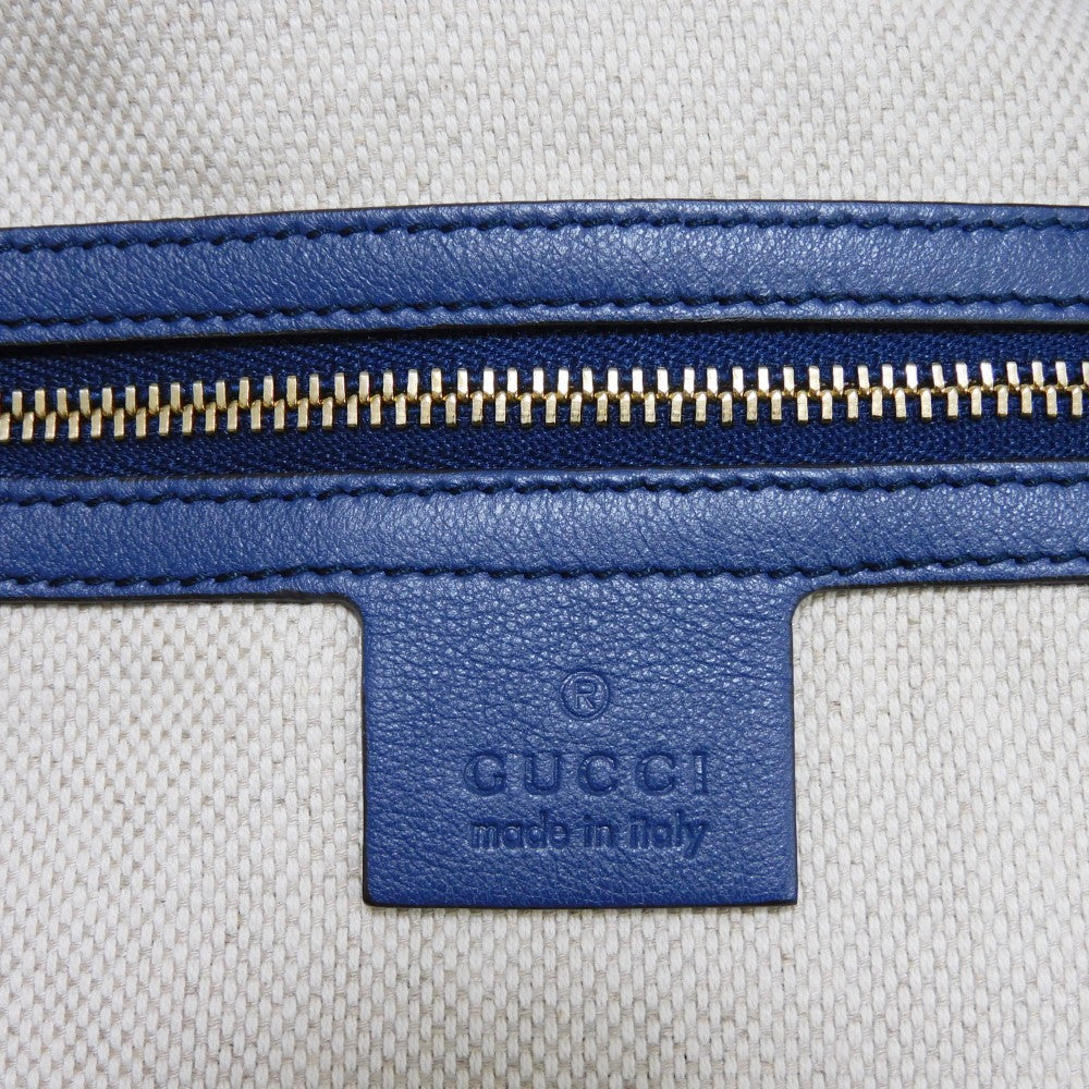 GUCCI Shoulder Bag 326706 Patent leather Navy Interlocking G Soho Chain Bag