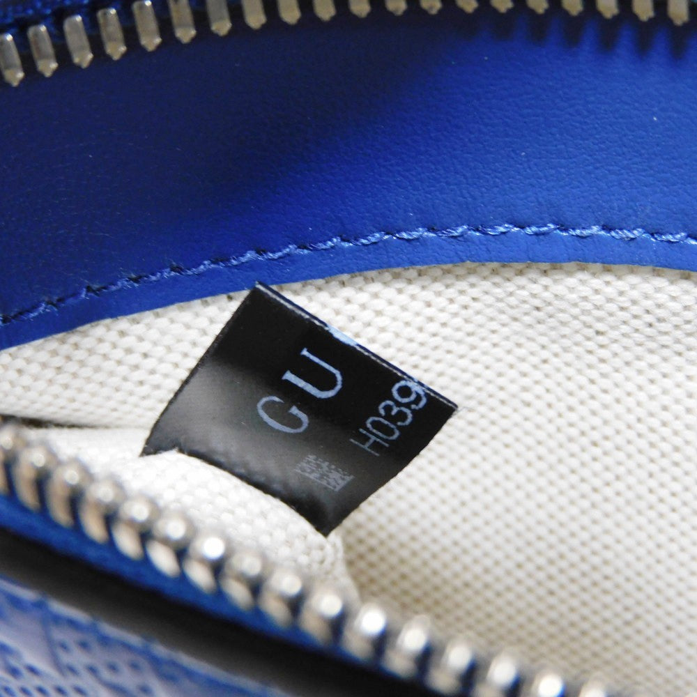 GUCCI Sling bag 700431 1W3CN 4122 Glove leather blue GG embossed belt bag