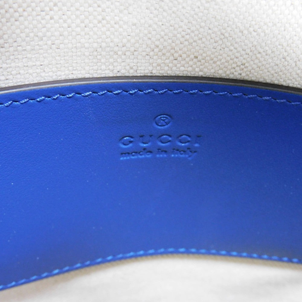 GUCCI Sling bag 700431 1W3CN 4122 Glove leather blue GG embossed belt bag