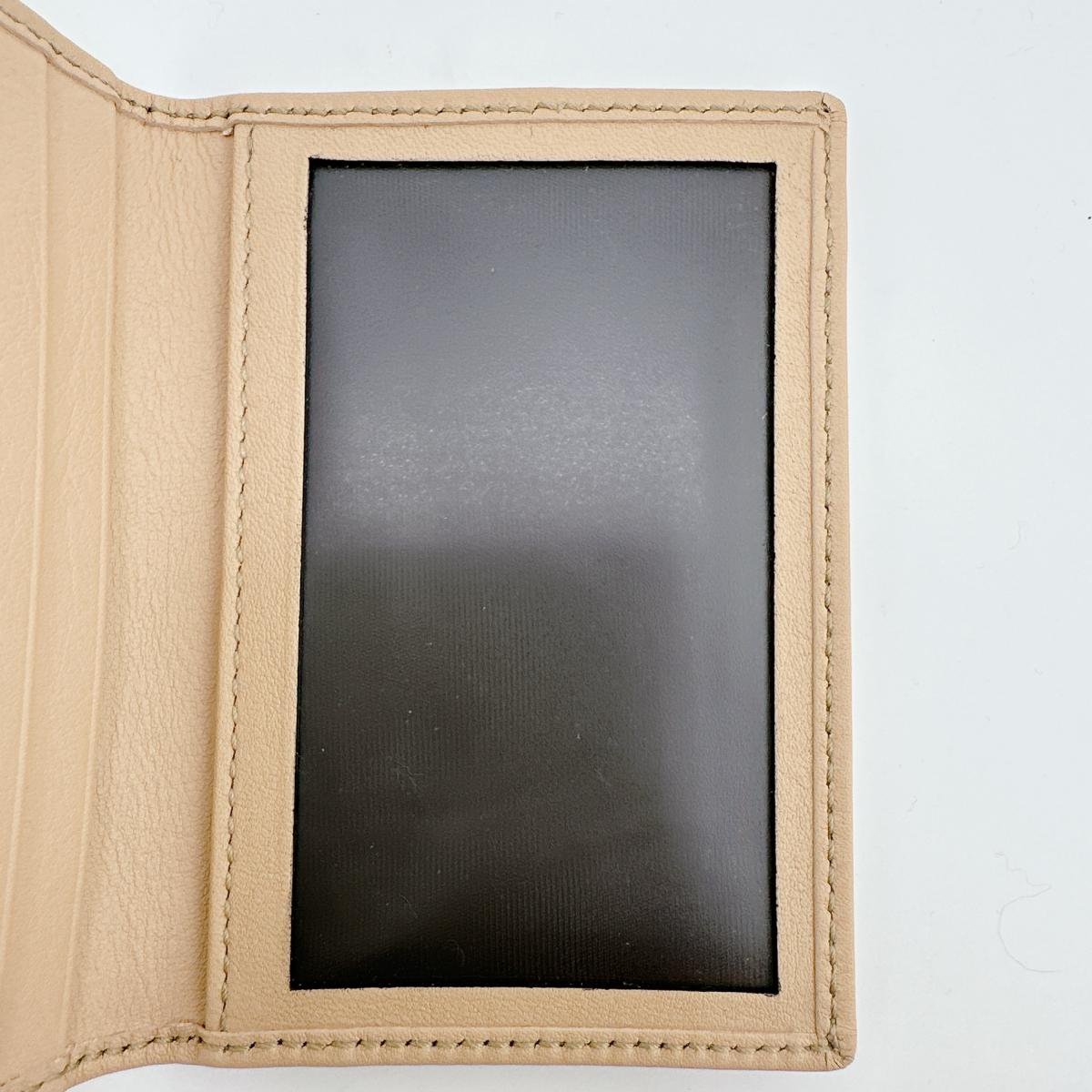 GUCCI name card holder 251848 canvas beige WG Canvas