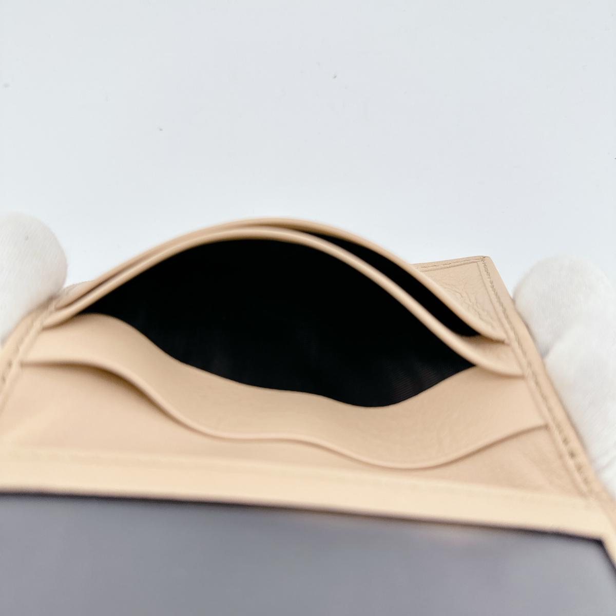 GUCCI name card holder 251848 canvas beige WG Canvas