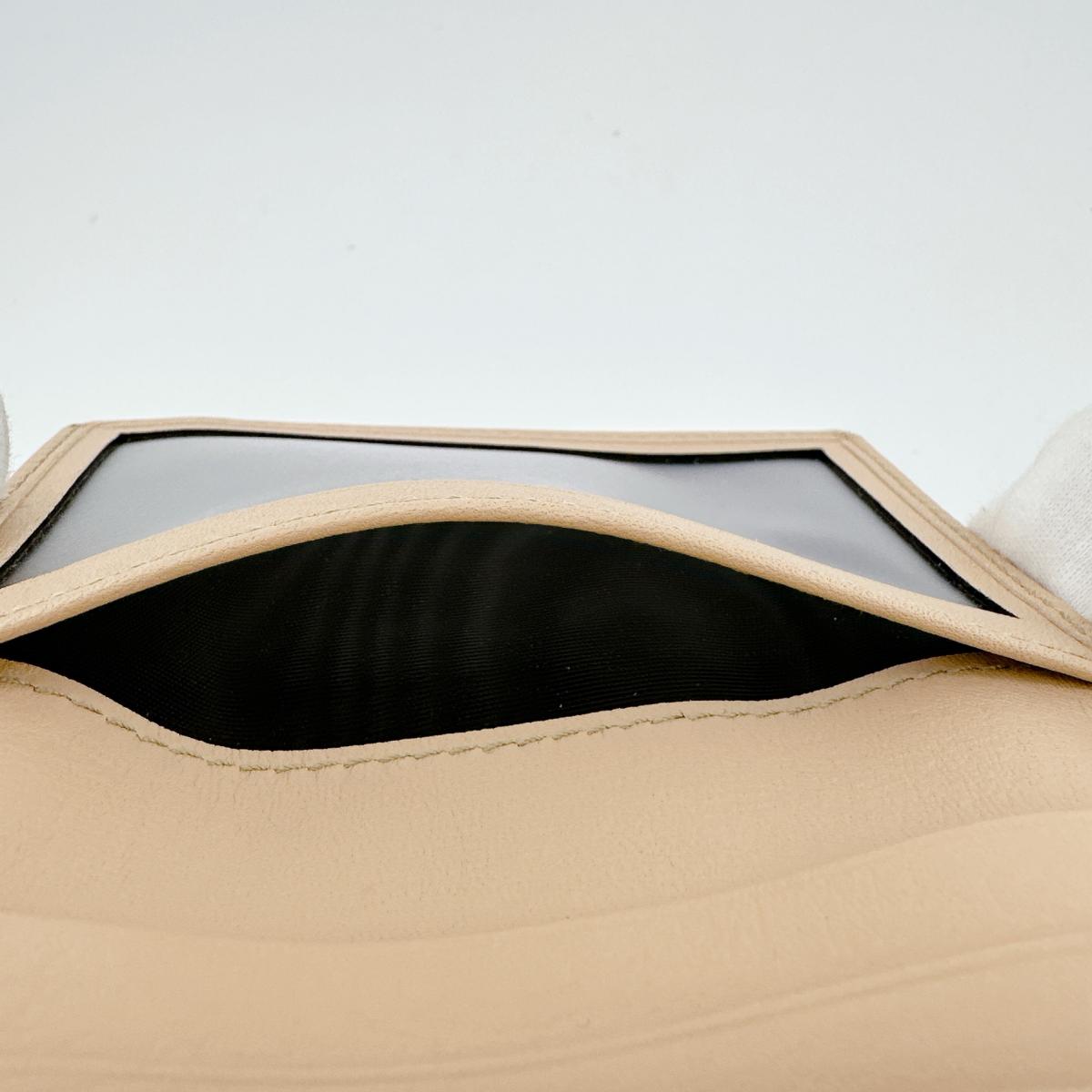 GUCCI name card holder 251848 canvas beige WG Canvas