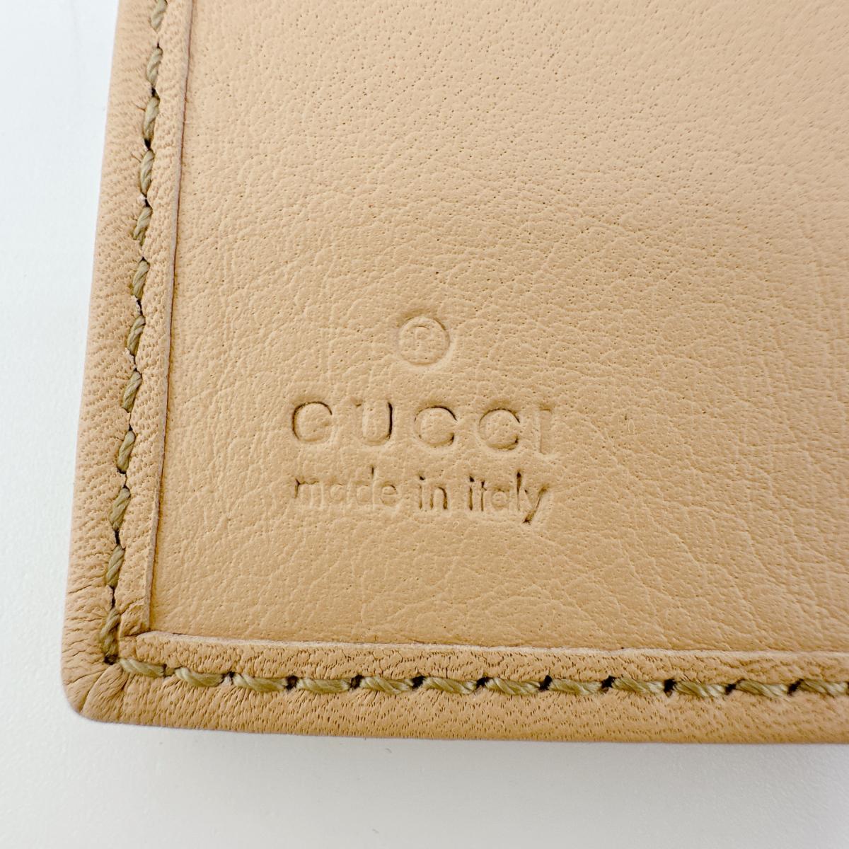 GUCCI name card holder 251848 canvas beige WG Canvas