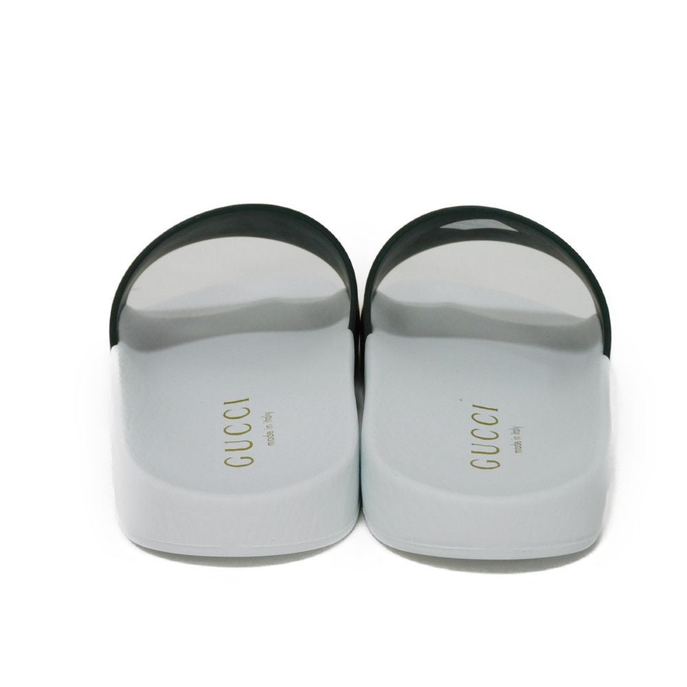 GUCCI Sandals 723349 9AAAF 8818 rubber white 7 Green Red Unused 10.2" PALAC Palace logo web slide mens 7 Used