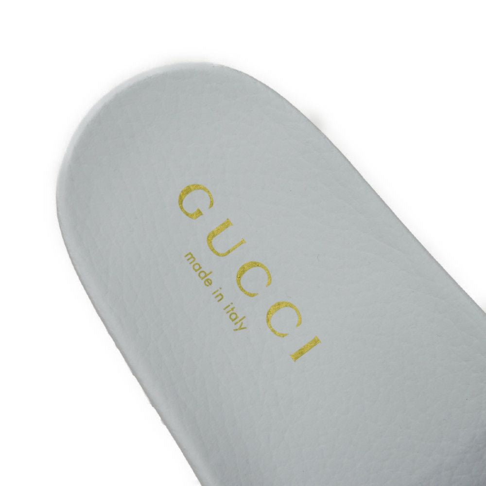 GUCCI Sandals 723349 9AAAF 8818 rubber white 7 Green Red Unused 10.2" PALAC Palace logo web slide mens 7 Used