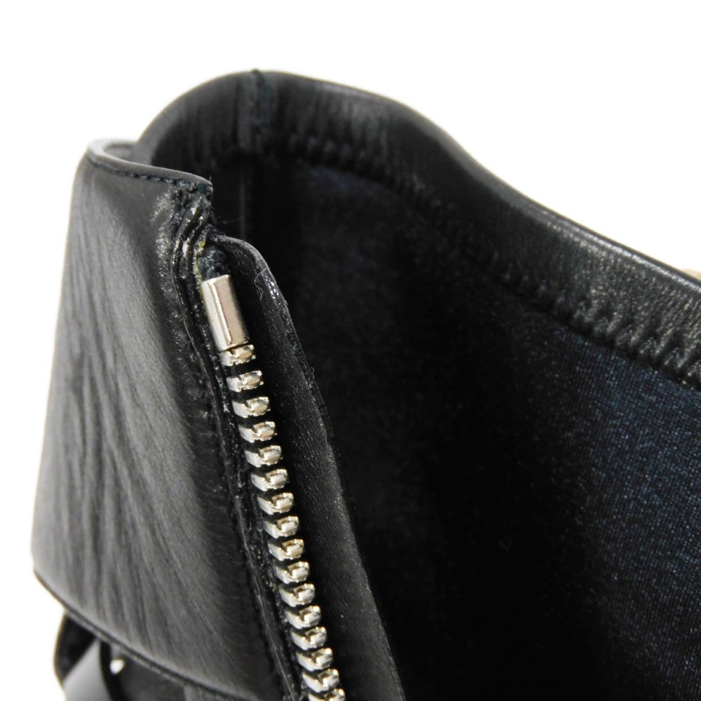 LOUIS VUITTON boots 1A9C0F Lamb leather x calf leather Noir Monogram Square Pillow Line 39